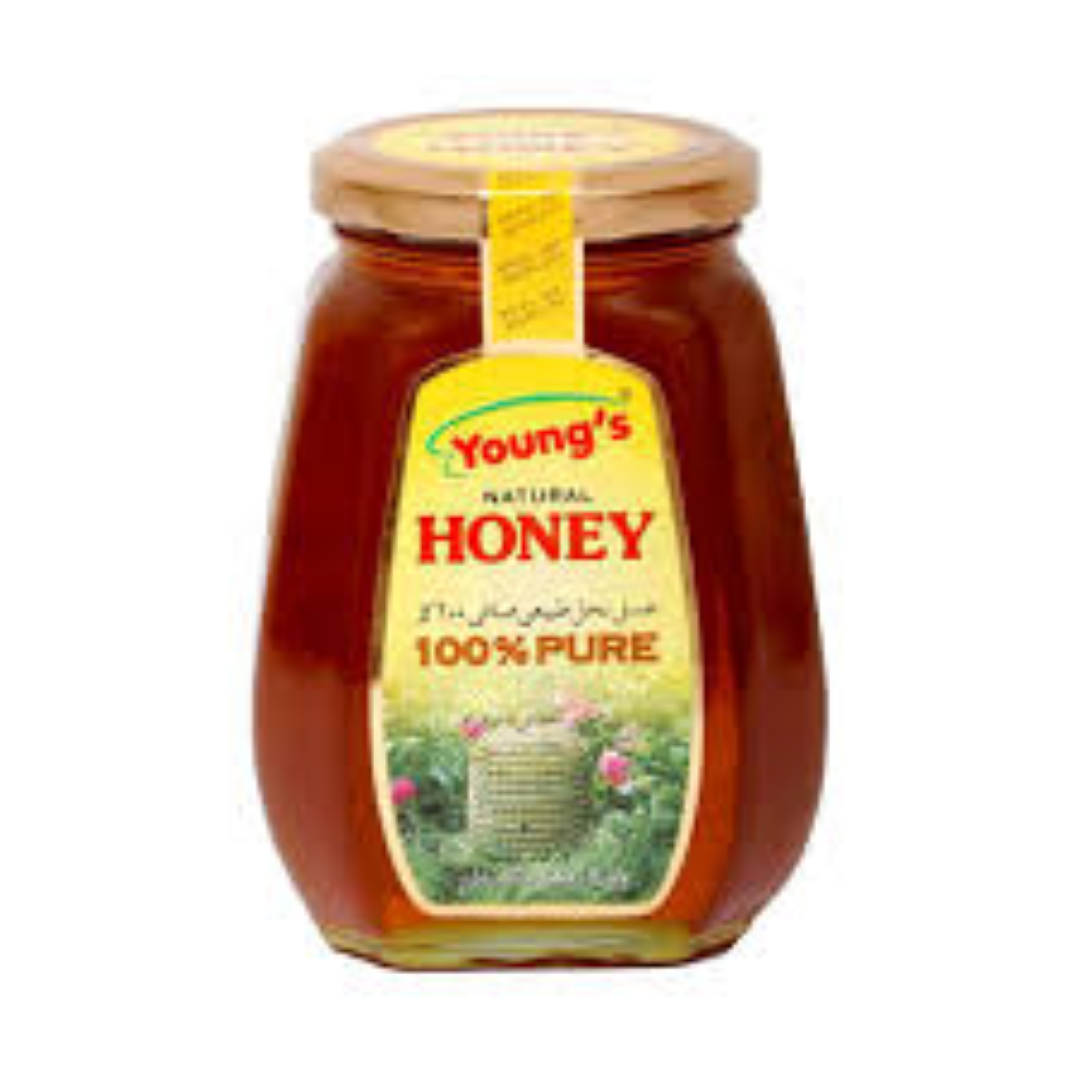 YOUNGS NATURAL HONEY GLASS JAR 125G
